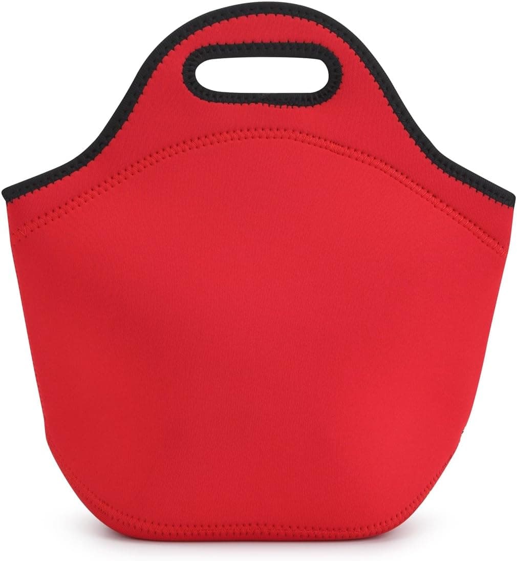 Lunch Bag, LeadTry Neoprene Picnic Lunch Tote Insulated Lunch Box Food Container Insulated Lunch Bag (Red)
