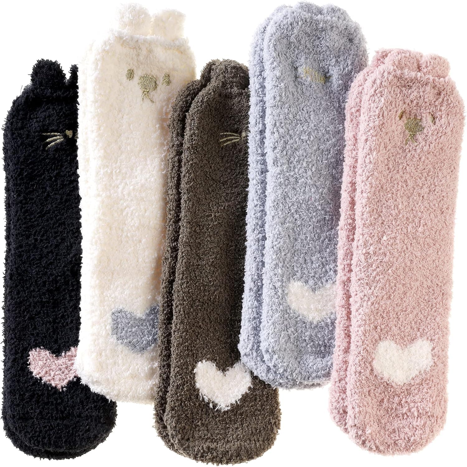 Women Fuzzy Socks Soft Fluffy Warm Cabin Comfy Plush Winter Cozy Fleece Sleep Casual Home Socks