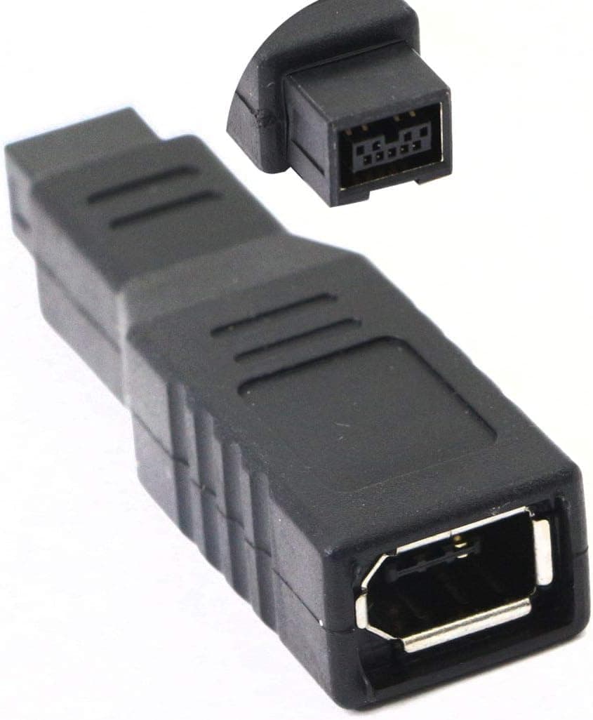 XMSJSIY Firewire Adapter,1394a 6 pin Female to 1394b 9 pin Male IEEE 400 to 800 Data Transfer Adapter Converter