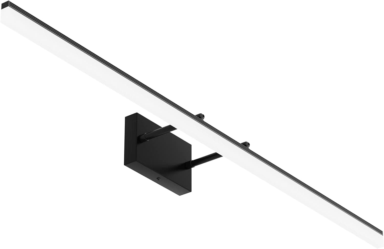 Aipsun 48inch Black Bathroom Llight Fixtures LED Vanity Light Adjustable Modern Vanity Lights Over Mirror Rotatable Vanity Lighting 5500K