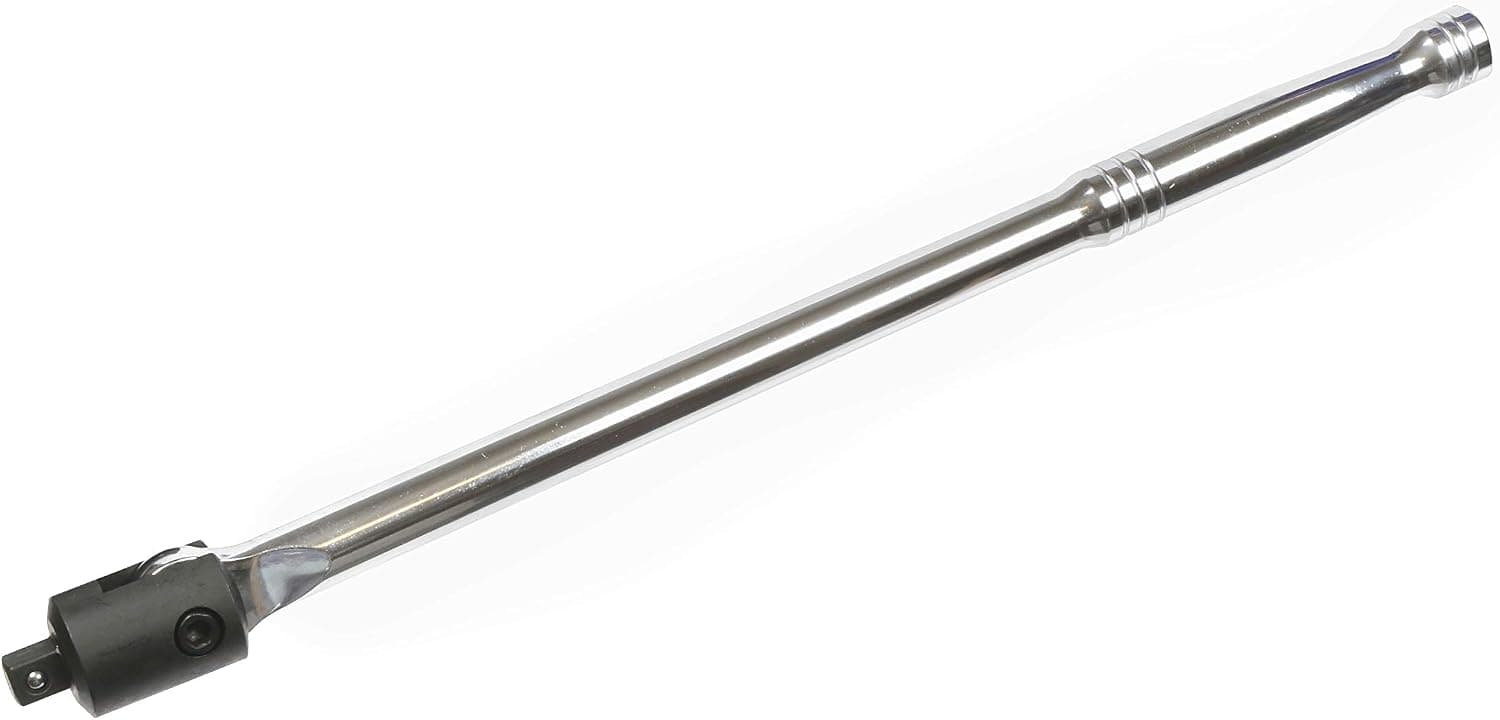 Breaker Bar | 3/8" Drive x 15" inch Long Swivel Head Socket Wrench Pry Bar CR-V