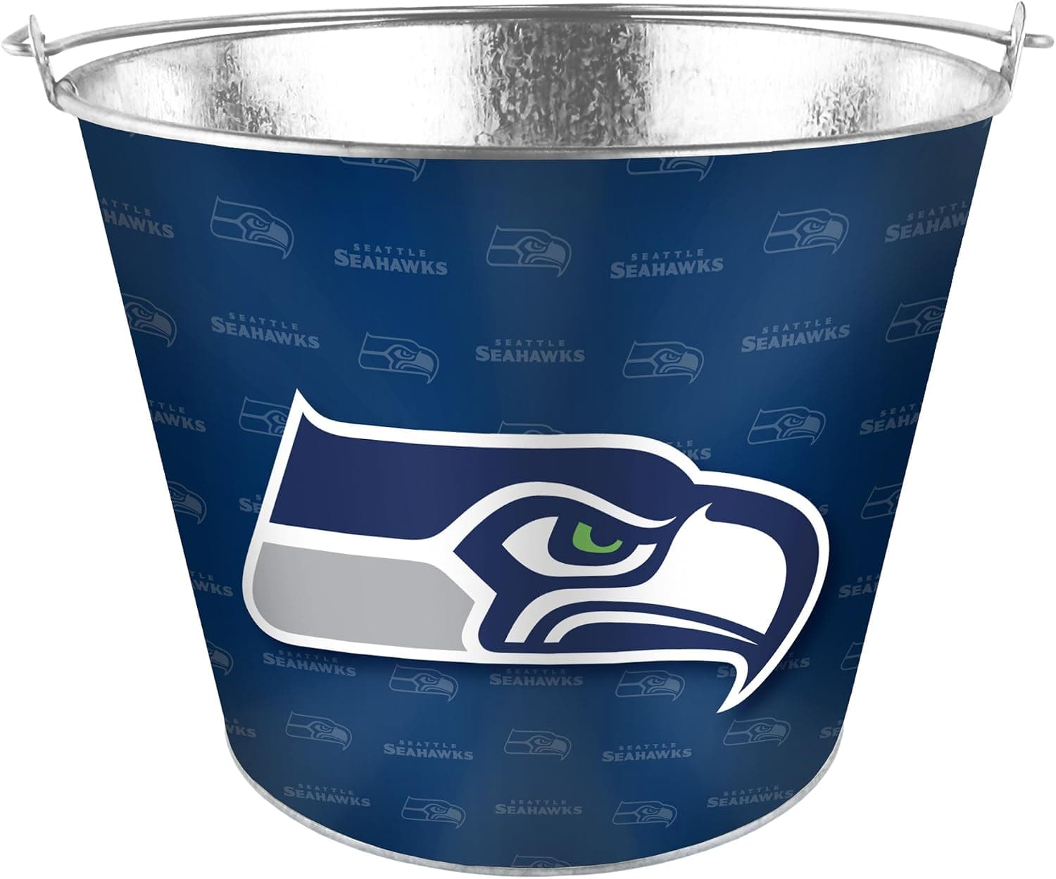 NFL Seattle Seahawks Full Wrap Metal Bucket, 5-Quart