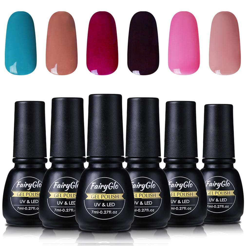 Nail Polish UV LED Soak Off Nail Art Gel Manicure Set 6PCS FairyGlo 7ml 00022