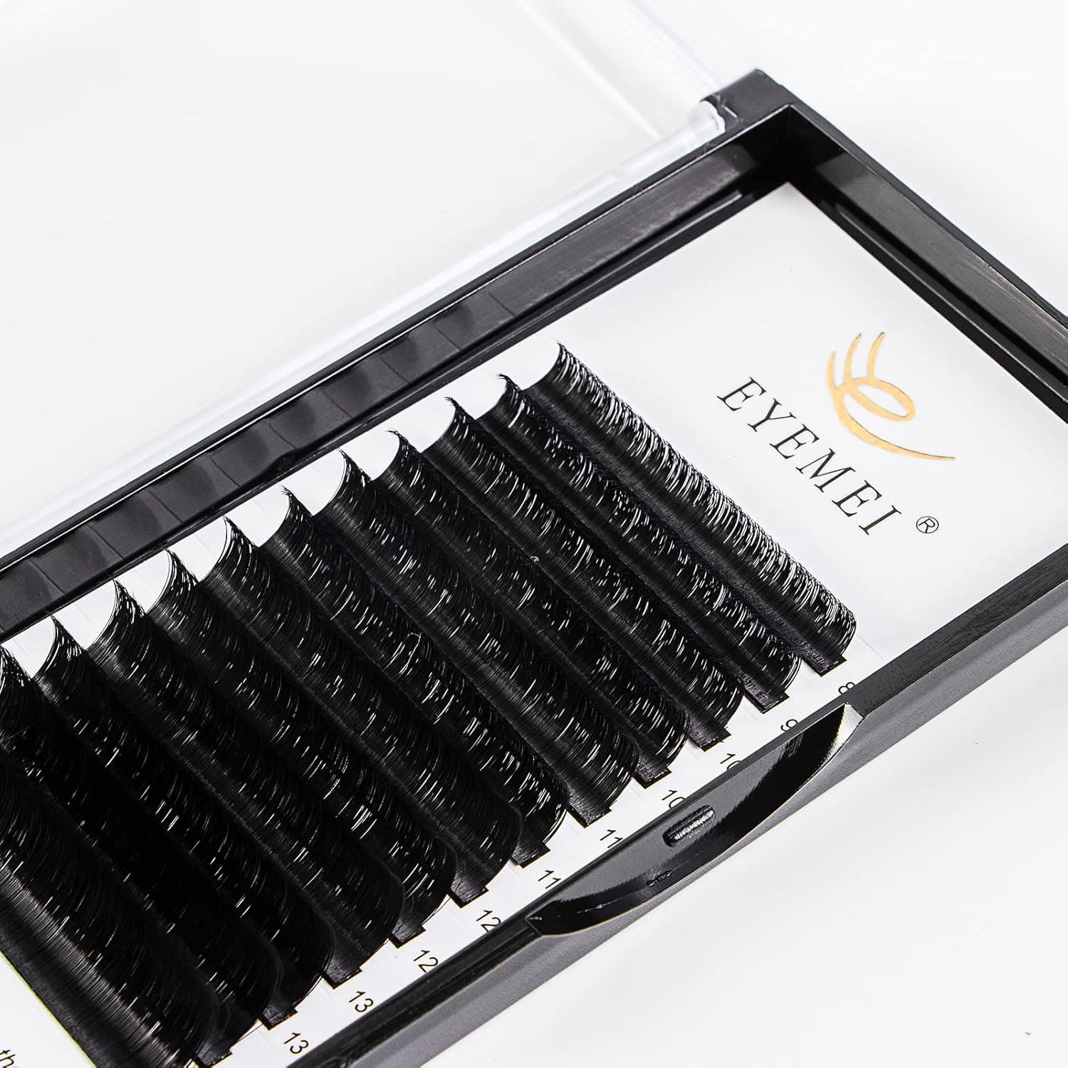 Eyelashes Extension 0.15mm C Curl 16mm Natural Individual Eyelash Extensions Supplies Black Faux Mink Lash Extension Professional Salon Use by EYEMEI (0.15-C-16mm)