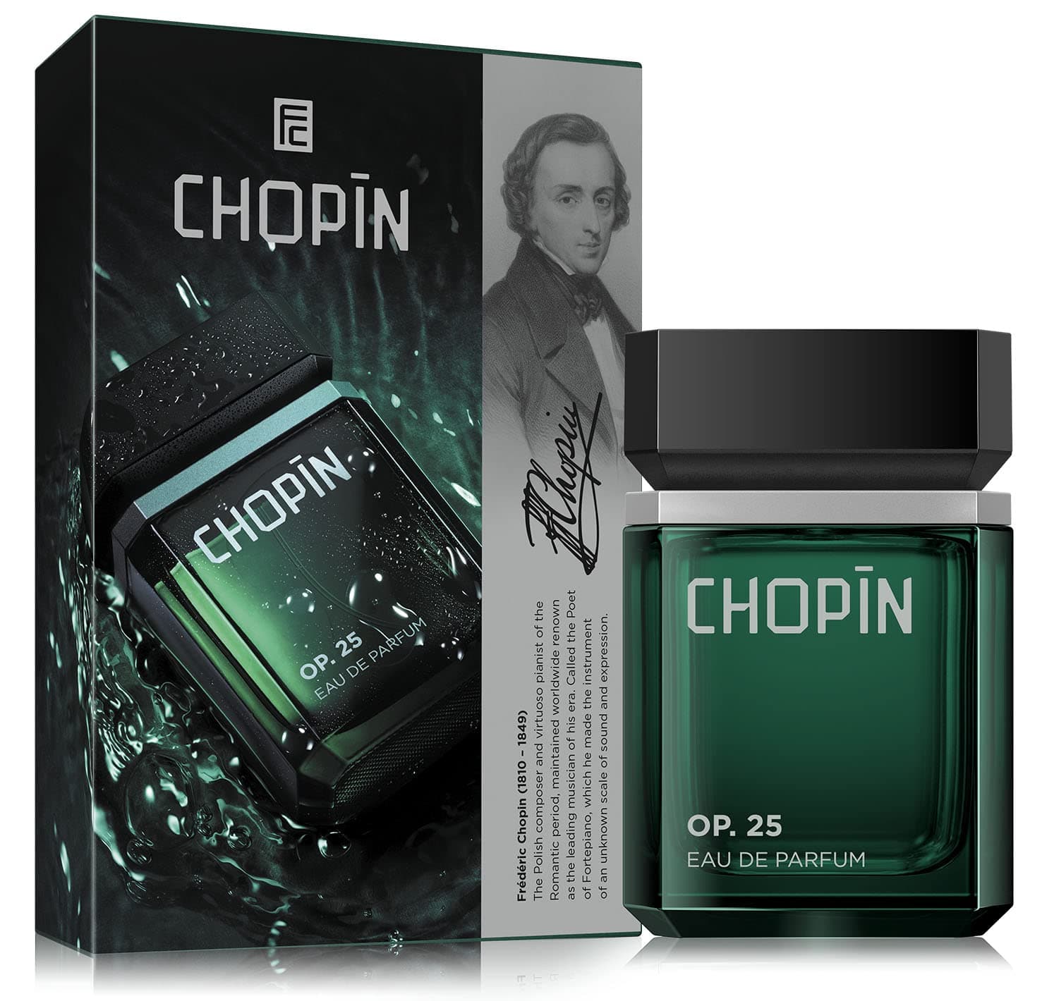 Chopin Op. 25 Edp Cologne For Men Eau De Parfum Dry Wood Perfume For Men Moss Cologne Elemi Perfume For Men 3.4 oz