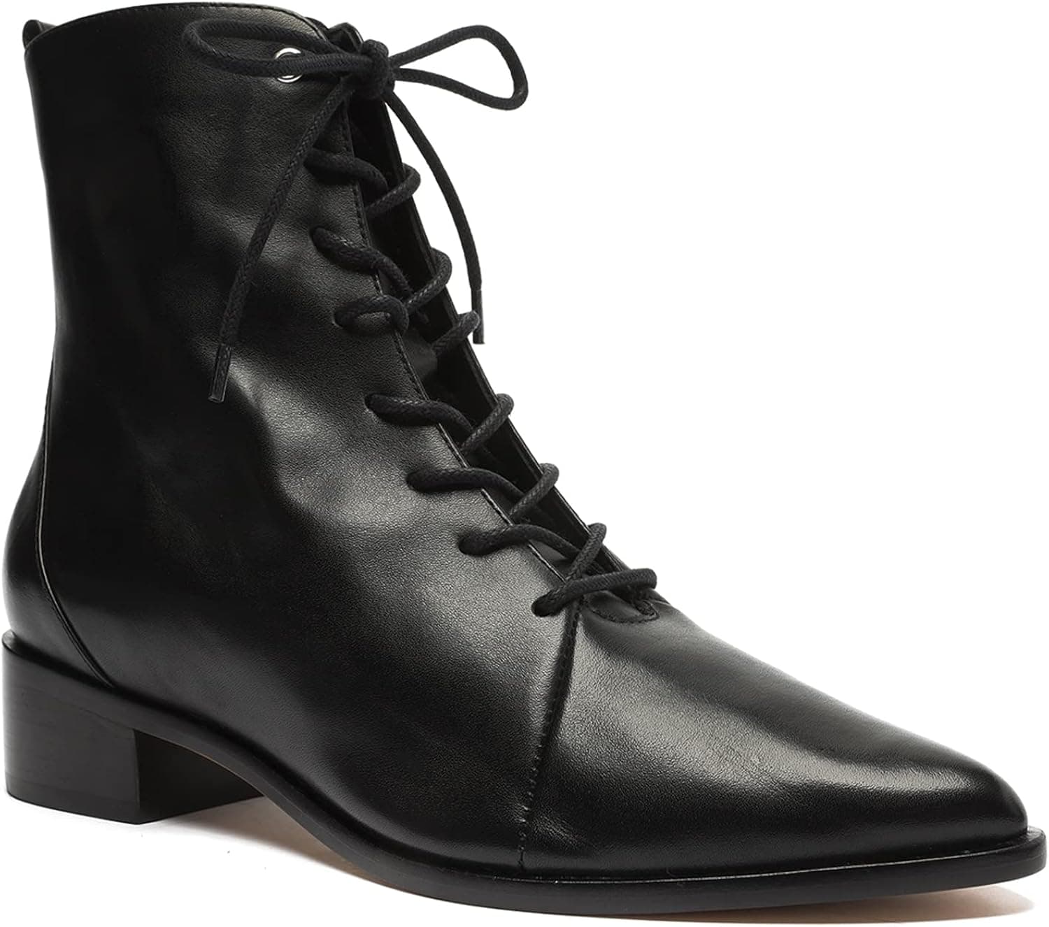 AREZZO Women's Steph Lace Up Block Heel Ankle Boot