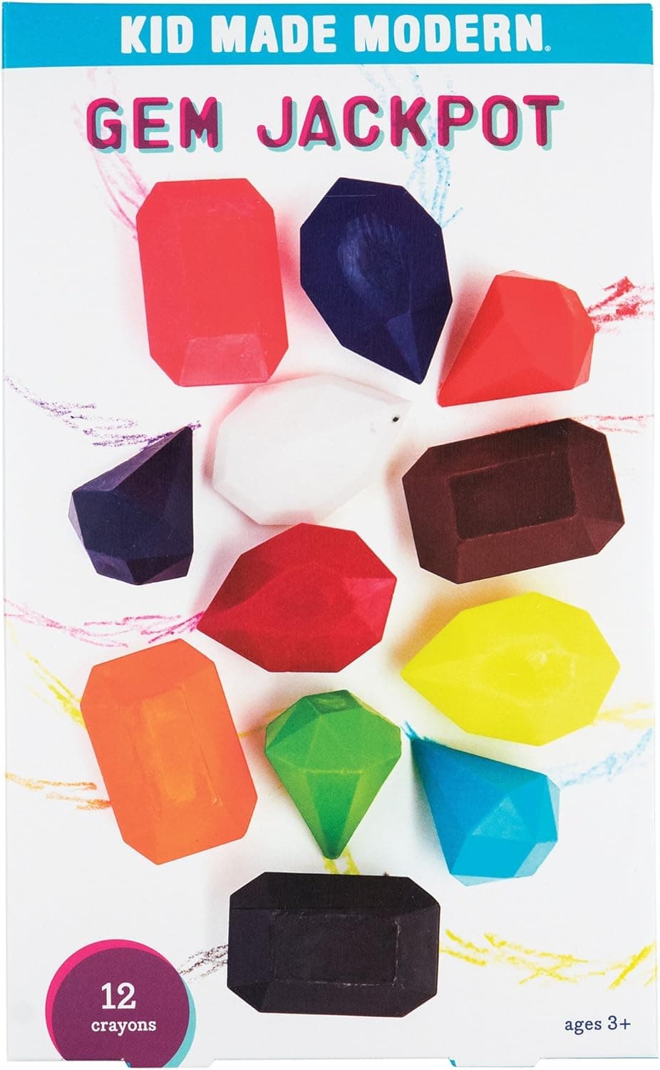 Kid Made Modern Gem Jackpot Crayon Set - 12 Fun Shaped Coloring Crayons