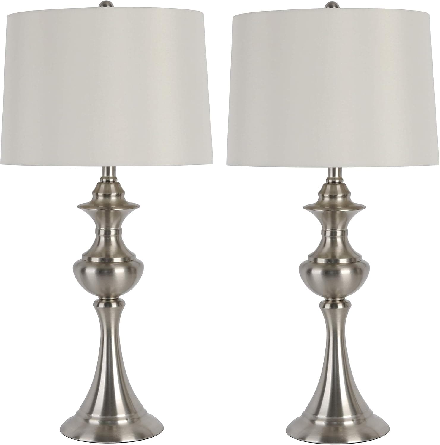 Decor Therapy MP1230 Lynde Table Lamps, Brushed Steel