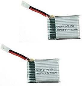 UUmart WLtoys F949 3CH RC Airplane Spare Parts 2 x 500mAh 3.7V Lipo Battery