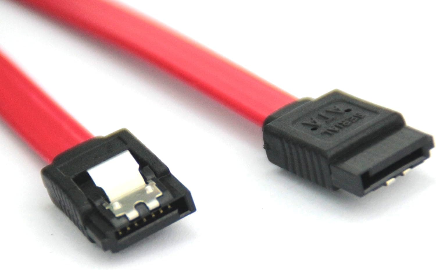 VCOM 12-Inch VC-SATA12 SATA II Red Cable with Locking Latch (CH301-12INCH)