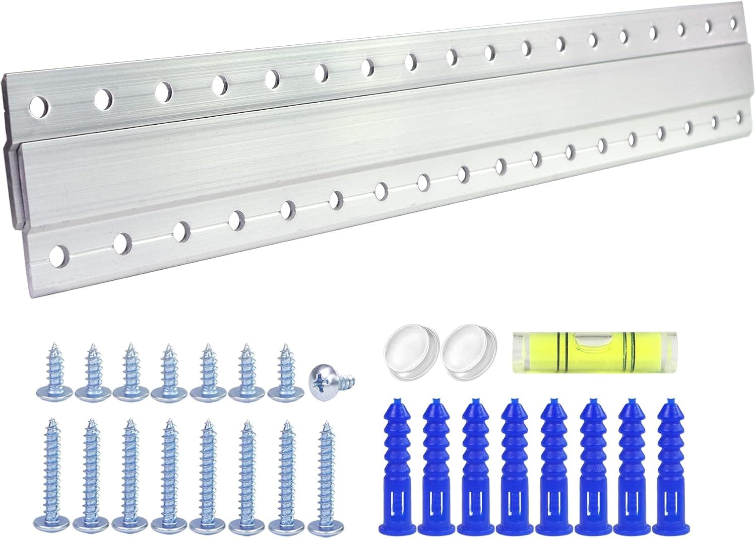 French Cleat Hanger 18 Inches,Heavy Duty Aluminum Z Clips/Bar Interlocking Wall Mounting Bracket Hardware kit for Hanging Picture, Mirrors, Shelf,Arts,Frames,Cabinet,Whiteboard or Headboard