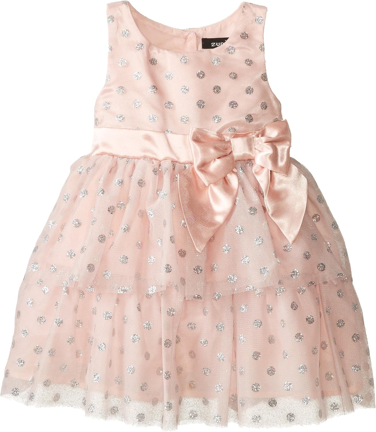 Pinky Pink Little Girls' Glitter Dot Babydoll Dress