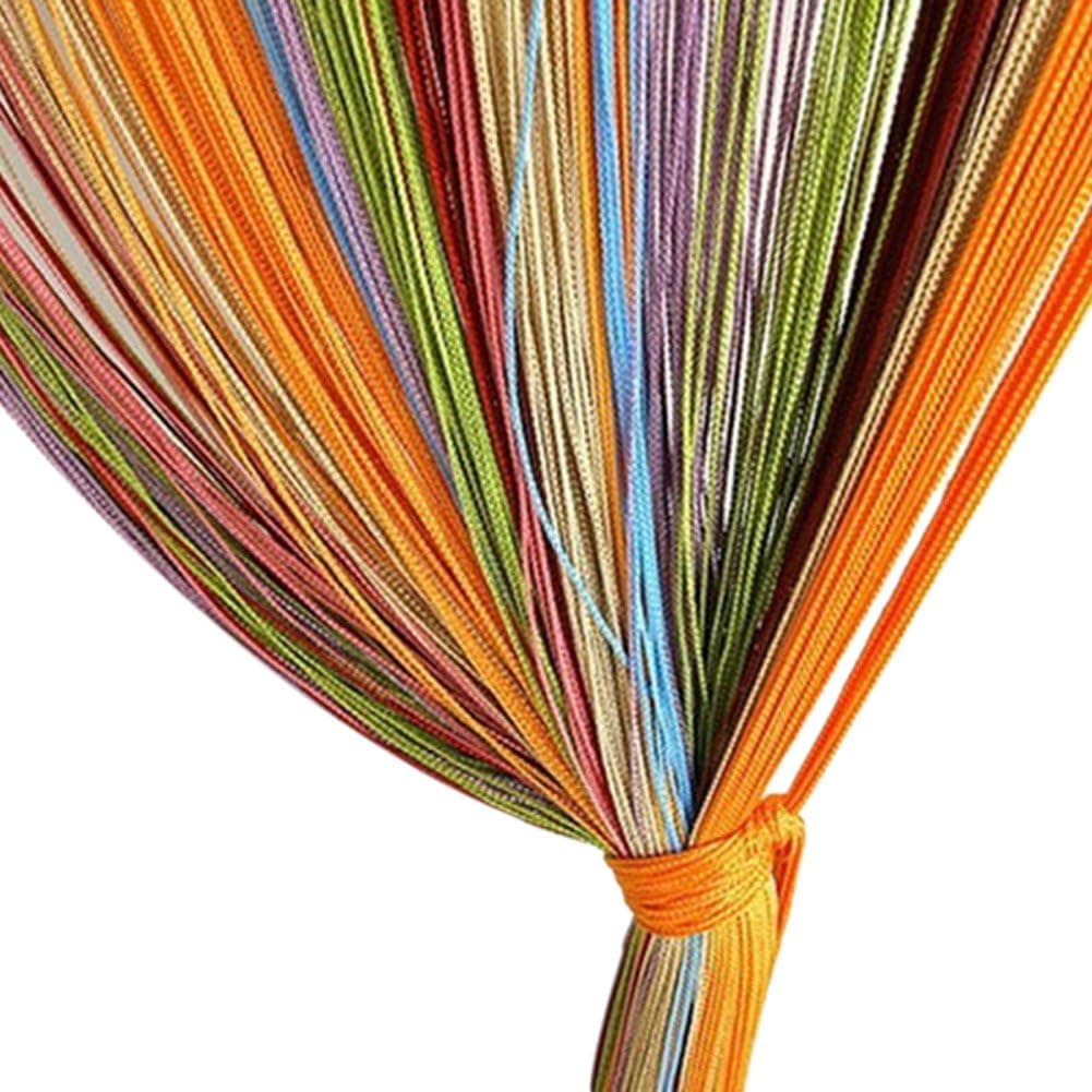 Edal Colorful Window Fringe Wall Panel Room Divider Strip Tassel Line String Curtain