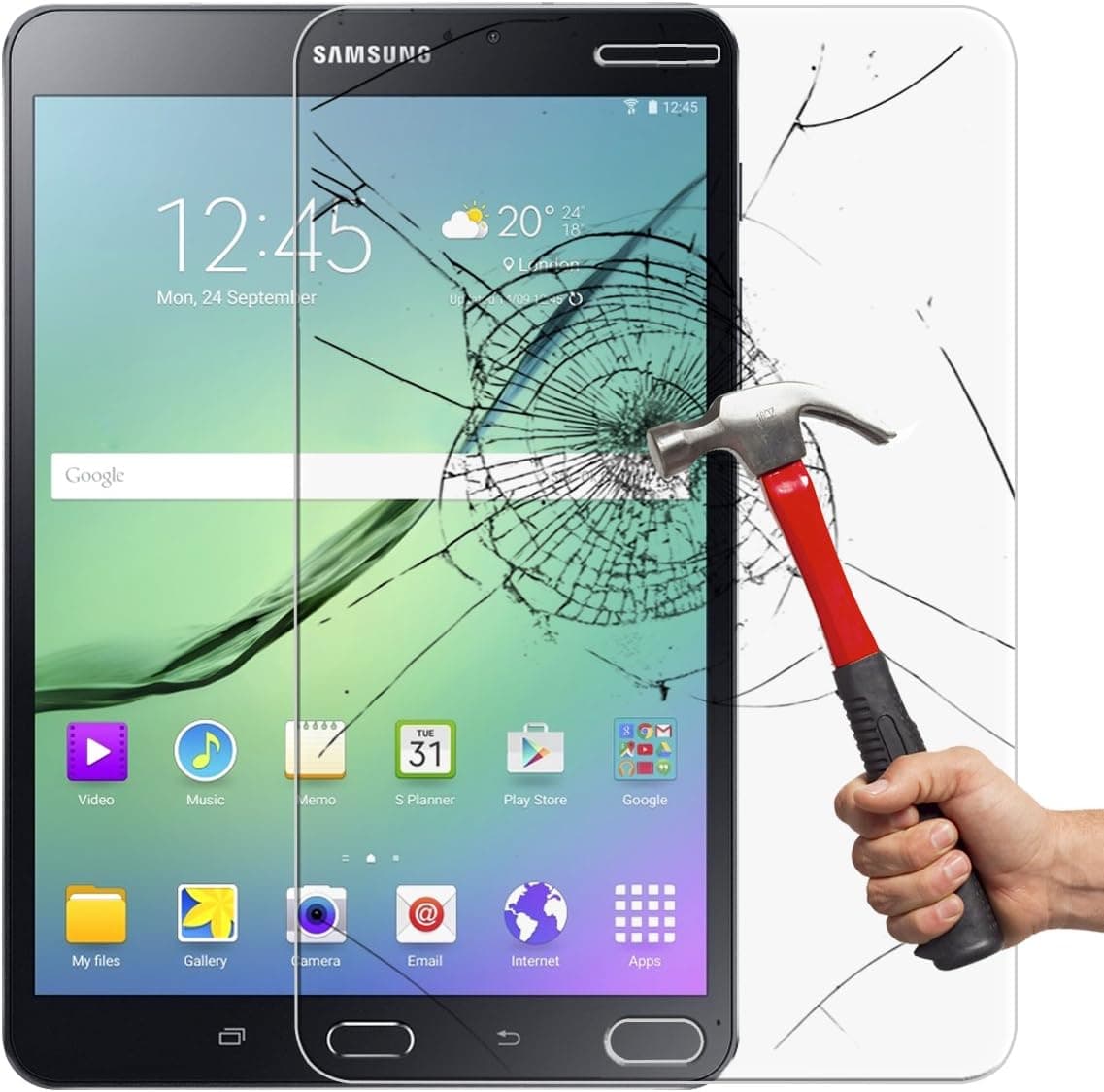 Etrech 0.26mm 9H Hardness HD Tempered Glass Screen Protector for Samsung Galaxy Tab S2 8.0