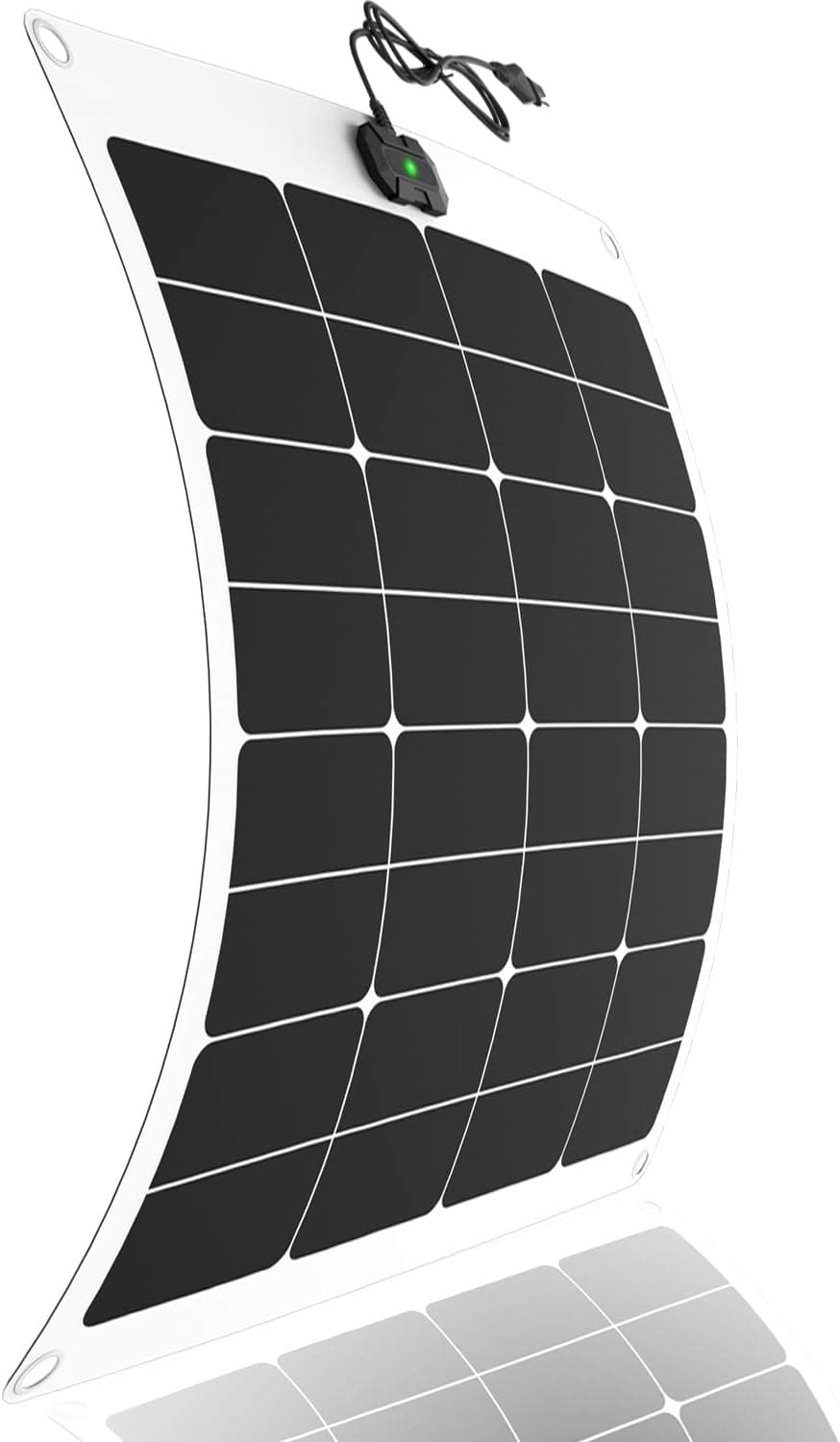 100 Watt 12V Flexible Solar Battery Charger & Maintainer - 100W Ultra Lightweight ETFE Solar Panel with Built-in Intelligent MPPT Charge Controller + 3 Stages Charging for Car, RV, Boat, Trailer, Roof