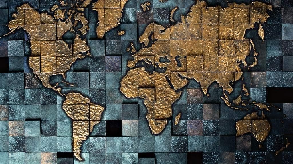 Jigsaw Puzzle 1000 Piece Wooden Puzzle World Map Art Pattern Family Decorations, Unique Birthday Present Suitable for Teenagers and Adults(2495)