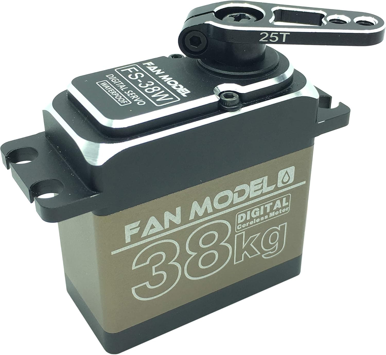 Fan Model FS-38W 38KG/.09S Waterproof High Torque Full Metal Coreless Digital Servo for RC Car Off-Road Buggy Crawler Truck