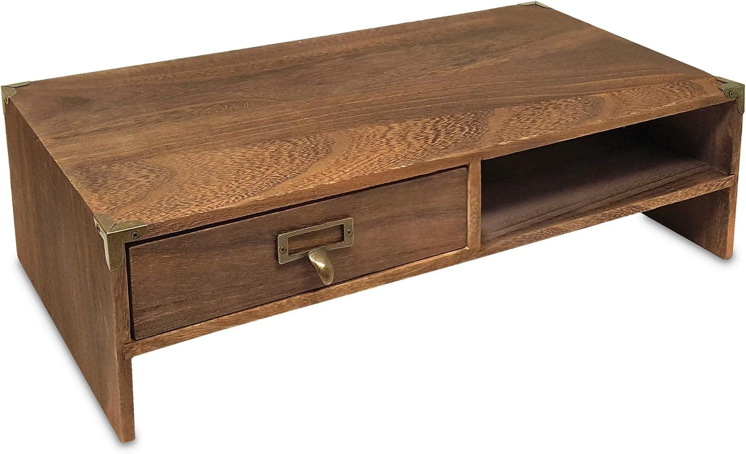 Ikee Design Wooden Monitor Stand Computer Riser with Storage Organizer