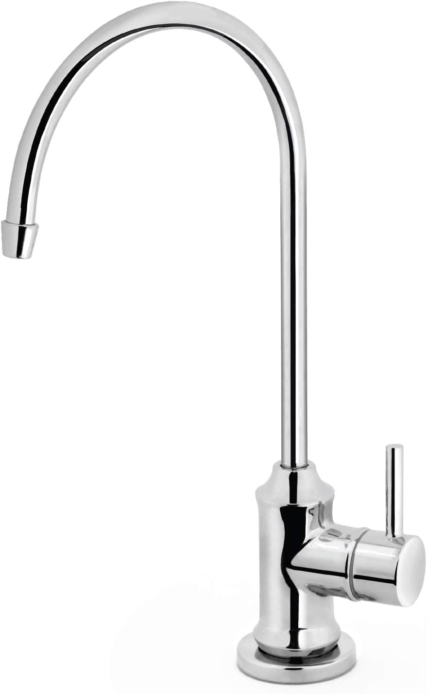 Deluxe Chrome Water Filter Faucet – Drinking Water Faucet – Reverse Osmosis Filtration System and Kitchen Sink Beverage Faucet – Simple 3-Piece Easy Install Faucet – Express Water