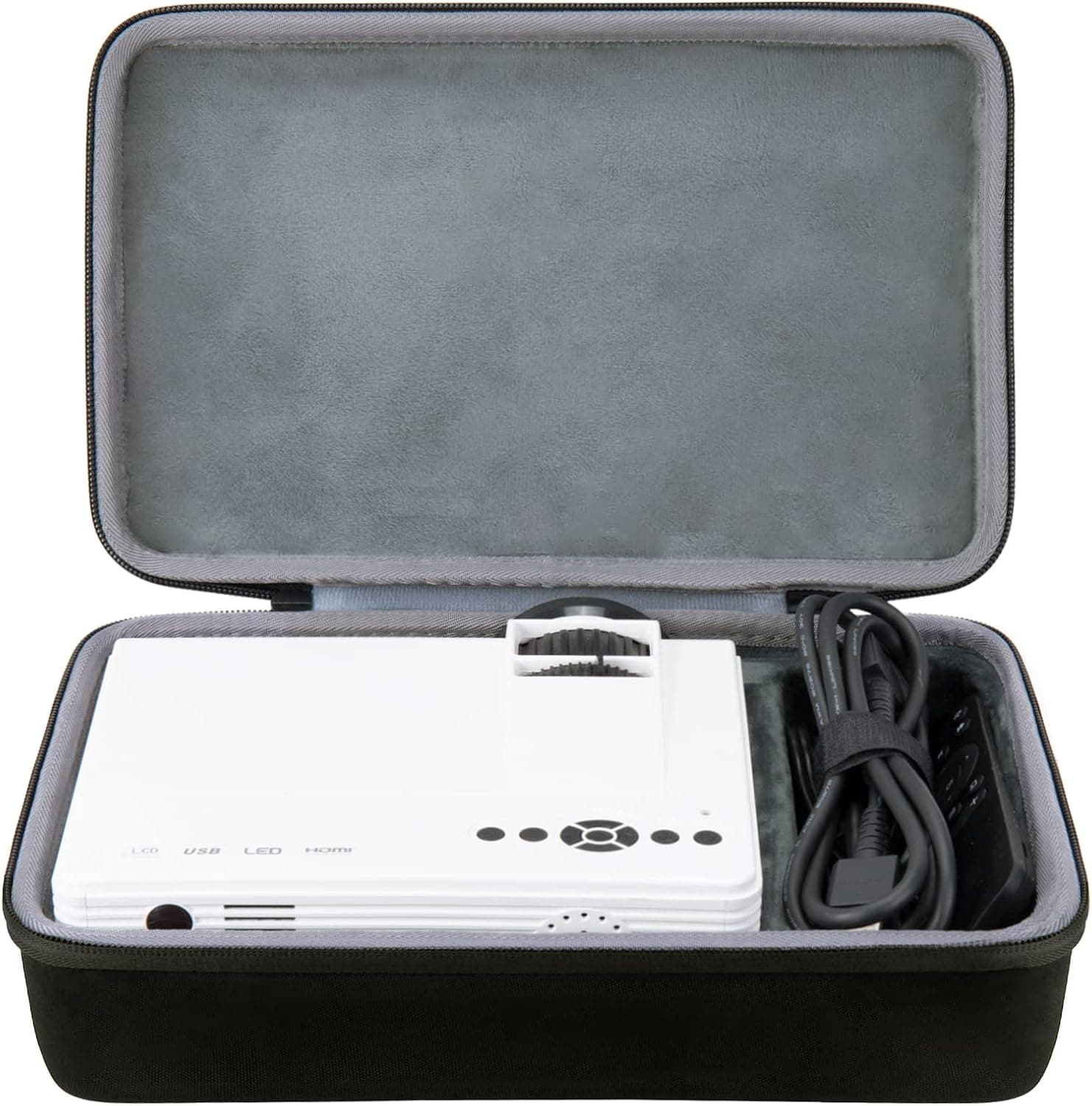 co2CREA Hard Case Replacement for AuKing Projector 2023 Upgraded Mini Projector 7500 lumens Multimedia Home Theater Video Projector