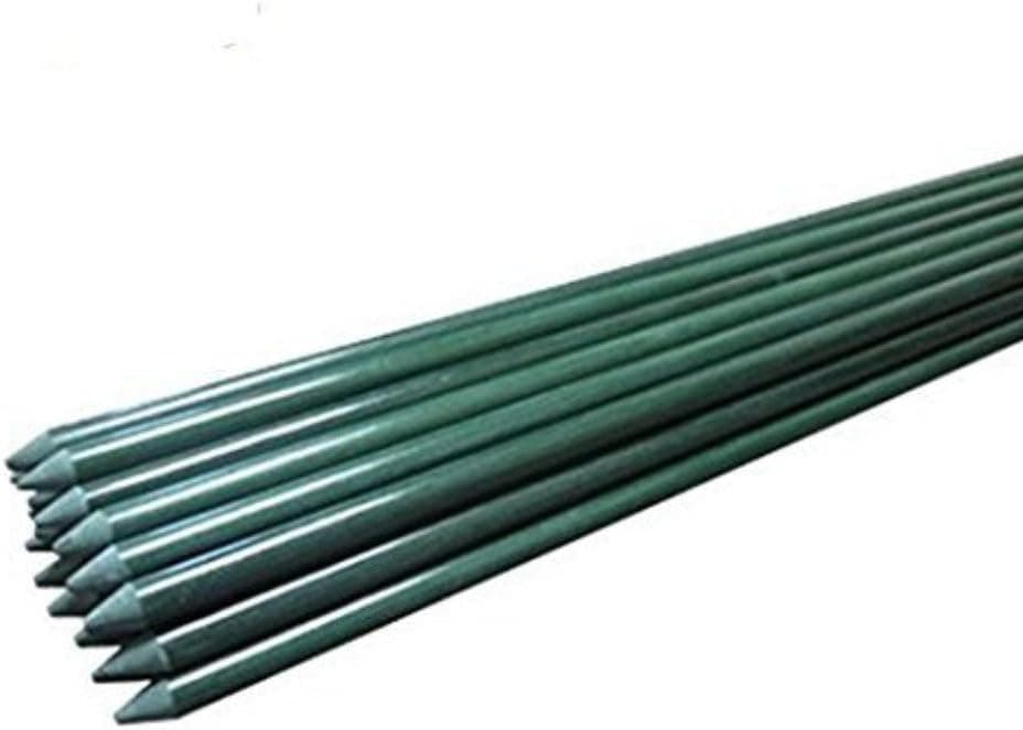 Ecostake Garden Stakes 8-Ft for Climbing Plants Supports Pole 10 Pack Rust-free Plant Sticks Fence Post