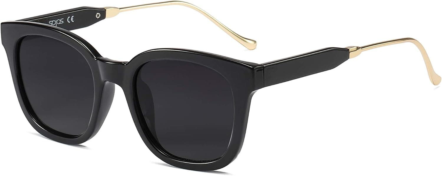SOJOS Classic Square Polarized Sunglasses for Women Men Retro Trendy UV400 Sunnies SJ2050