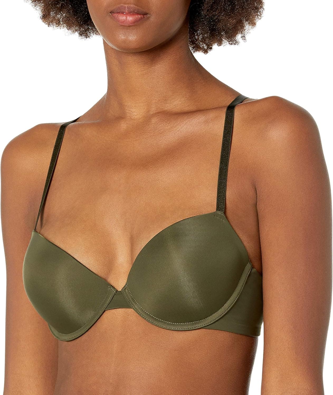 Undies.com Women's Custom-Knit Microfiber Underwire Everyday Push-up Bra
