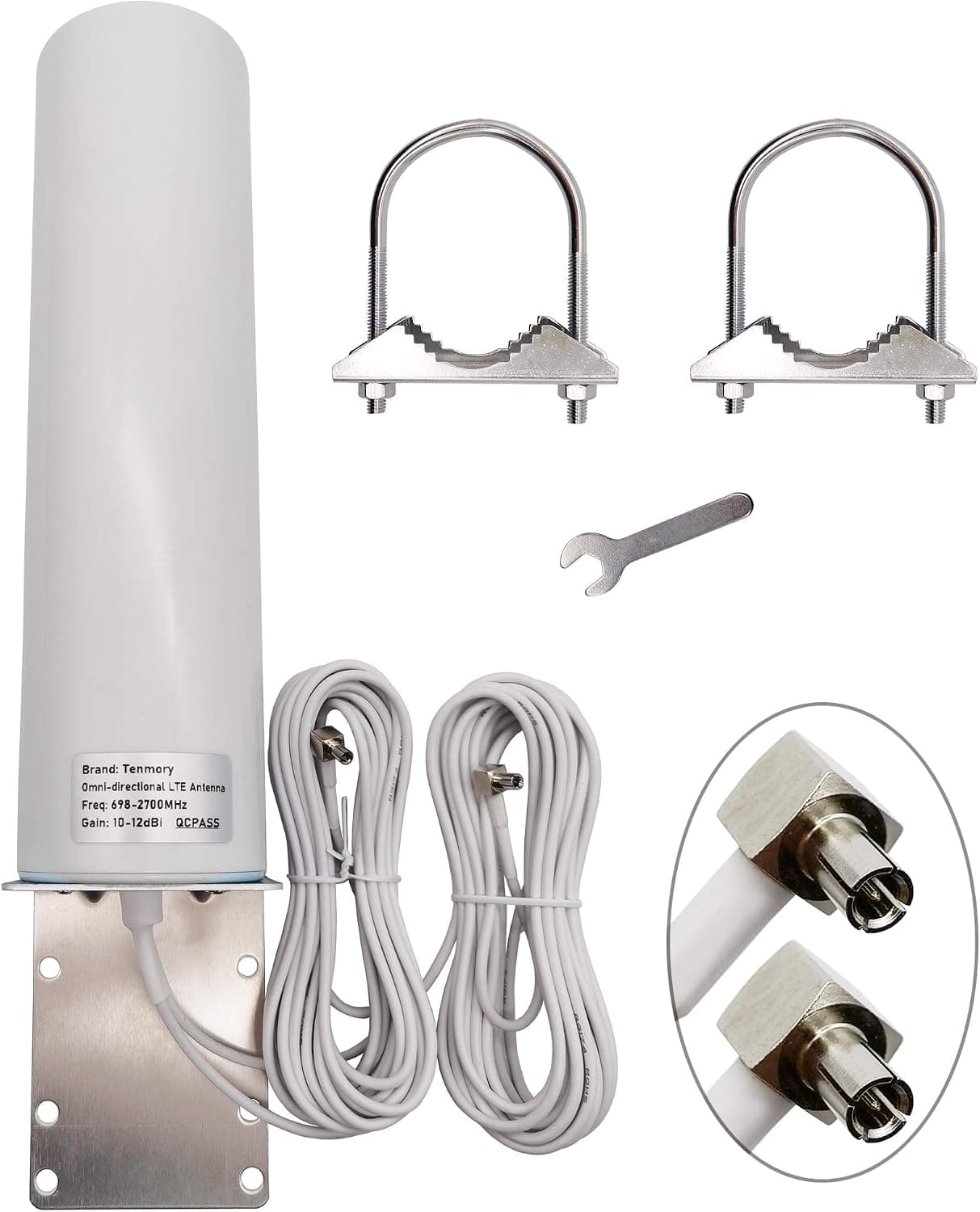 4G LTE Antenna TS9 Male 10-12dBi 3G / 4G / LTE Outdoor Omni-Directional Antenna TS-9 for Router Mobile Hotspot Wireless Home Phone (698-2700 MHz)