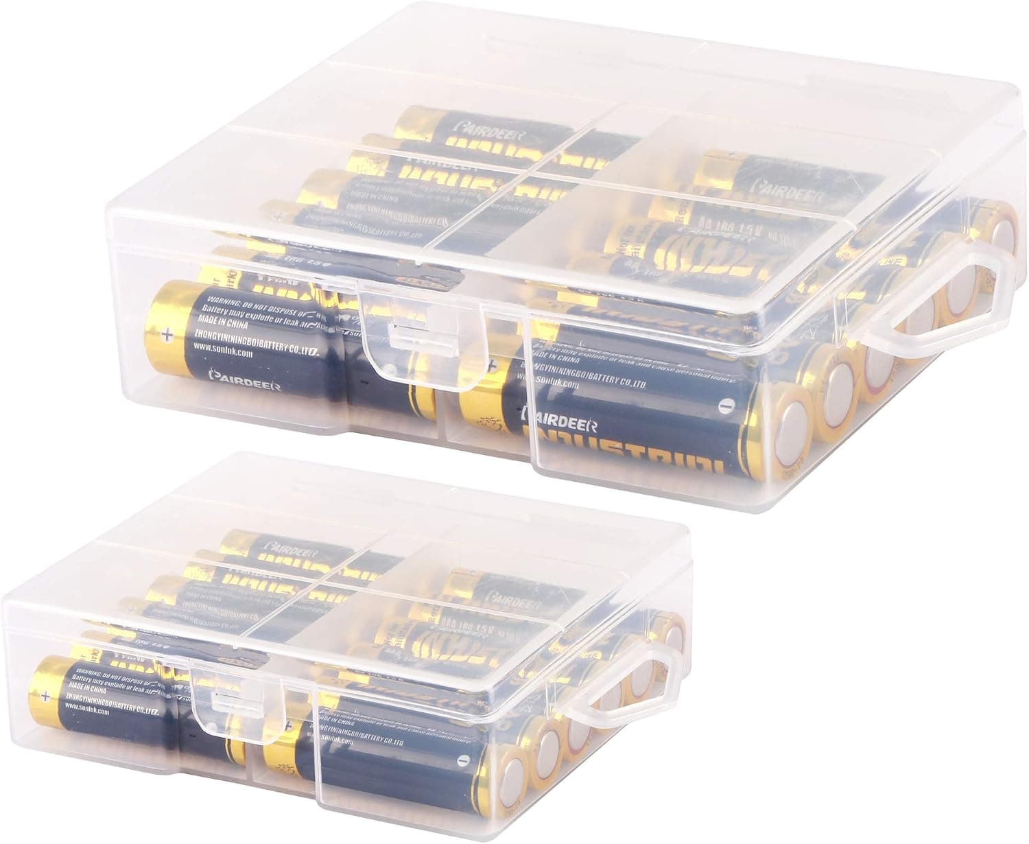 Whizzotech AA and AAA Battery Storage Case Holder Organizer Box (24 AA + 24 AAA)