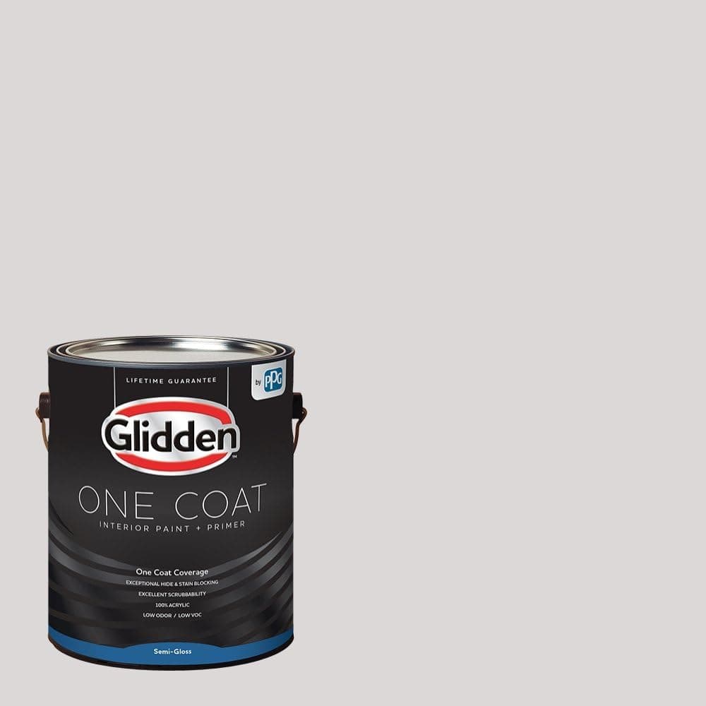 Glidden Interior Paint + Primer: Gray/Go to Gray, One Coat, Semi-Gloss, 1 Gallon