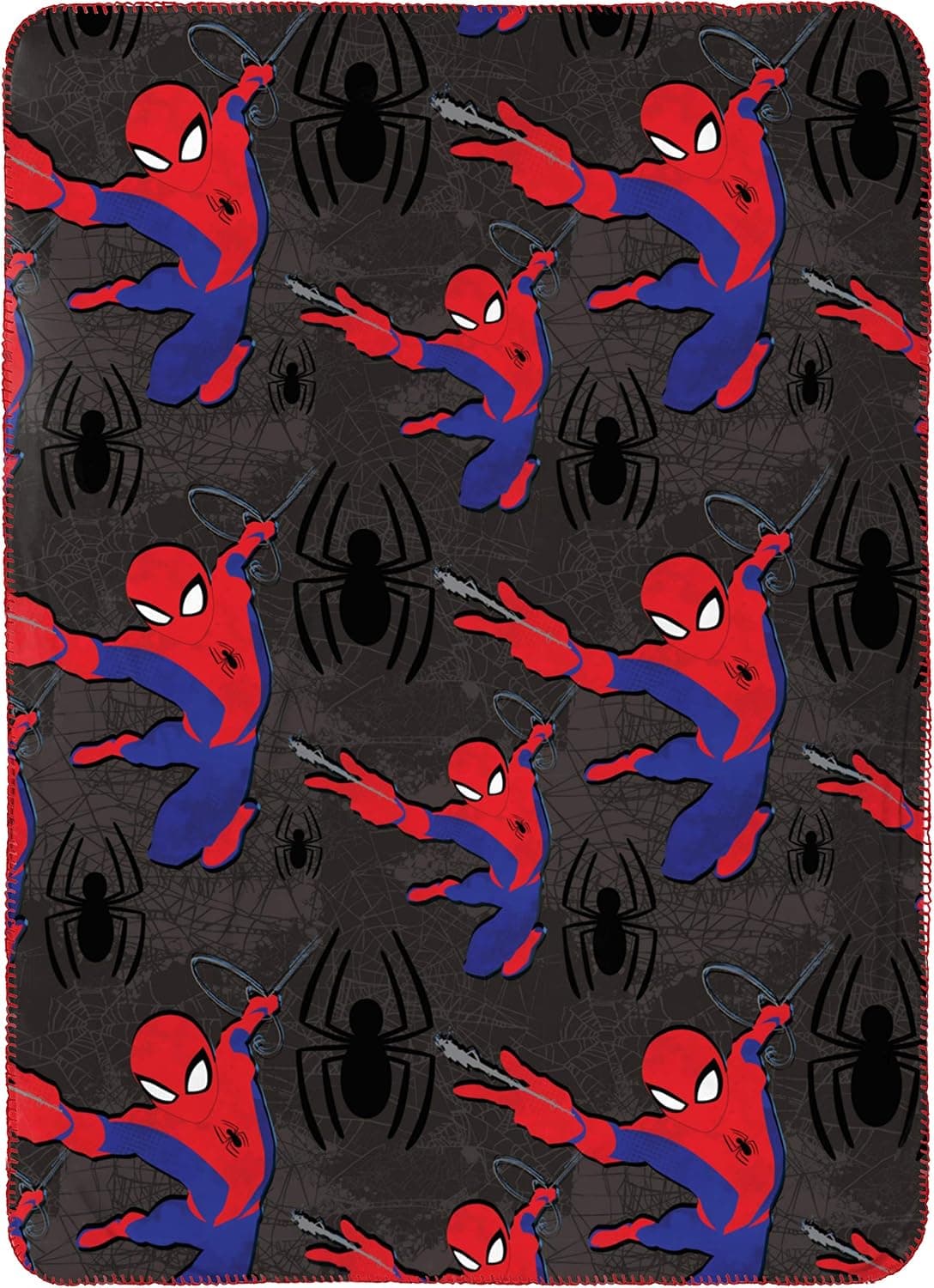 Jay Franco Marvel Spiderman Travel Blanket - Measures 40 x 50 inches, Kids Bedding Features Spiderman - Fade Resistant Super Soft Fleece - (Official Marvel Product)