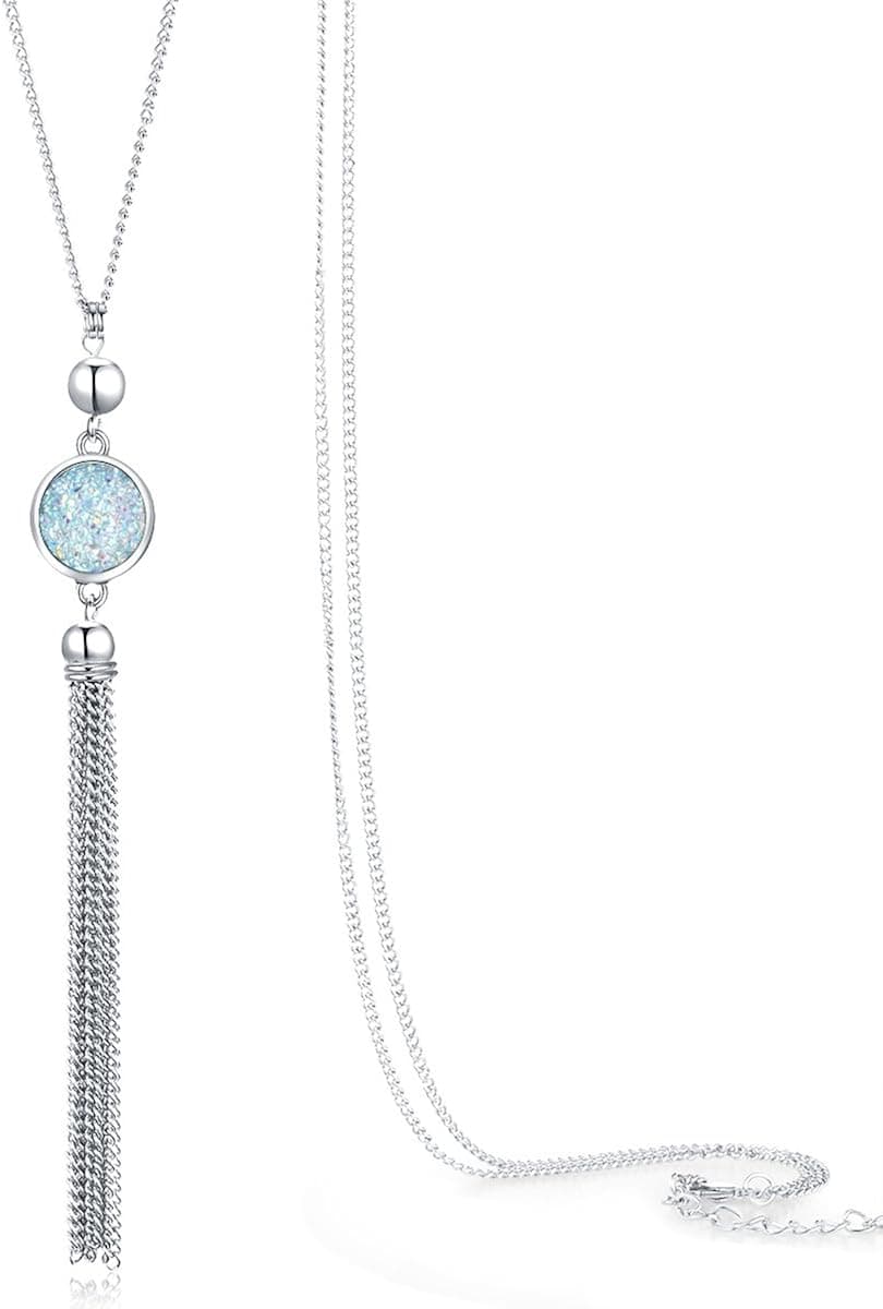 Jude Jewelers Vintage Long Sweater Necklace Chain Pendant Tassel Bohemian Classical Retro Style