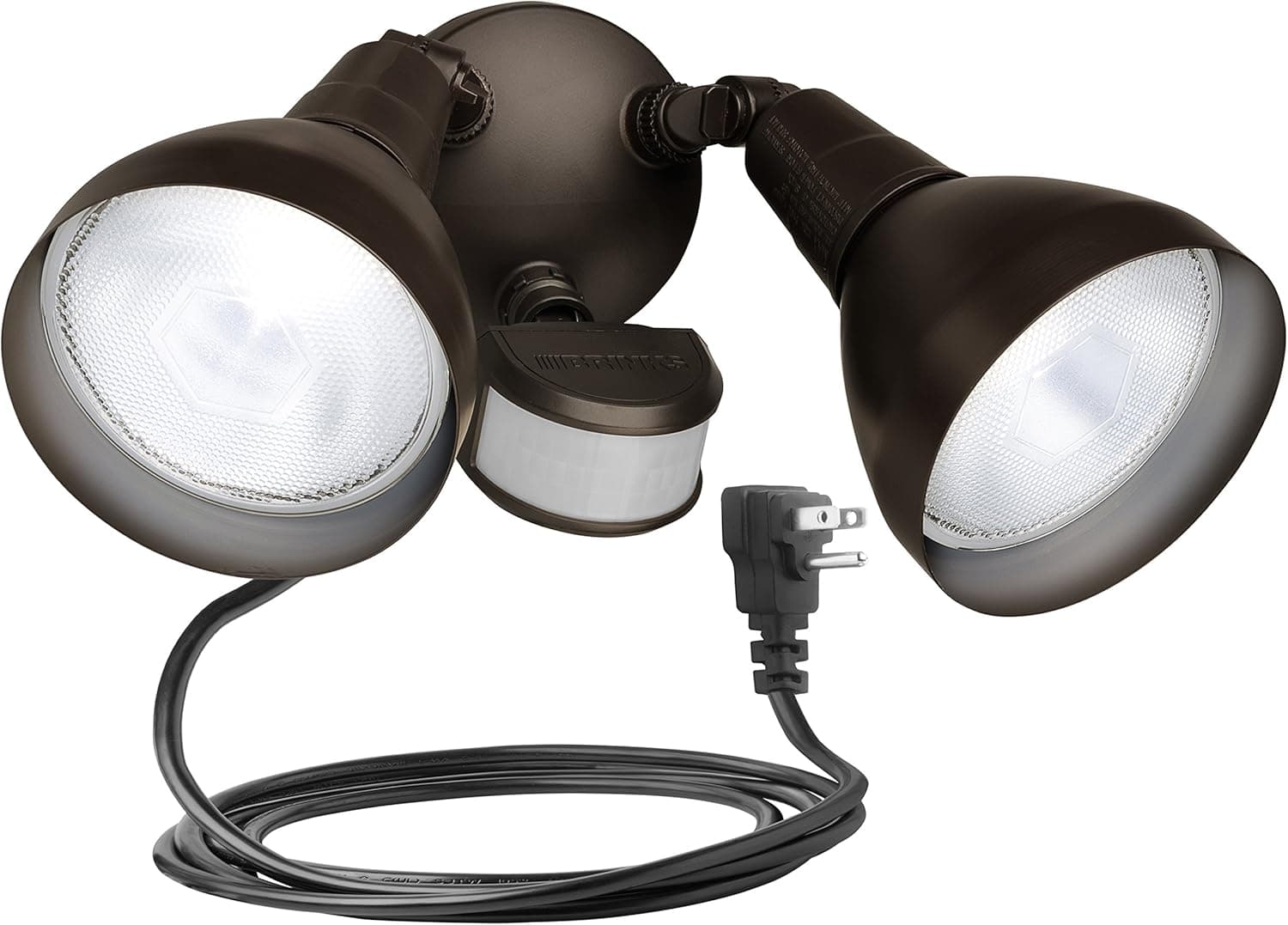 Brinks 7166BZ-1 LGT Flood 240 Motion Sensor Bronze with Cord Light