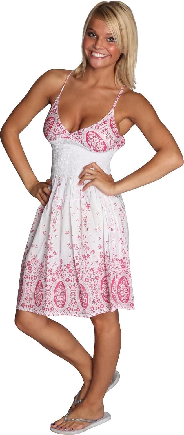 Alki'i Jardin de Flores Cotton Beach Sundress