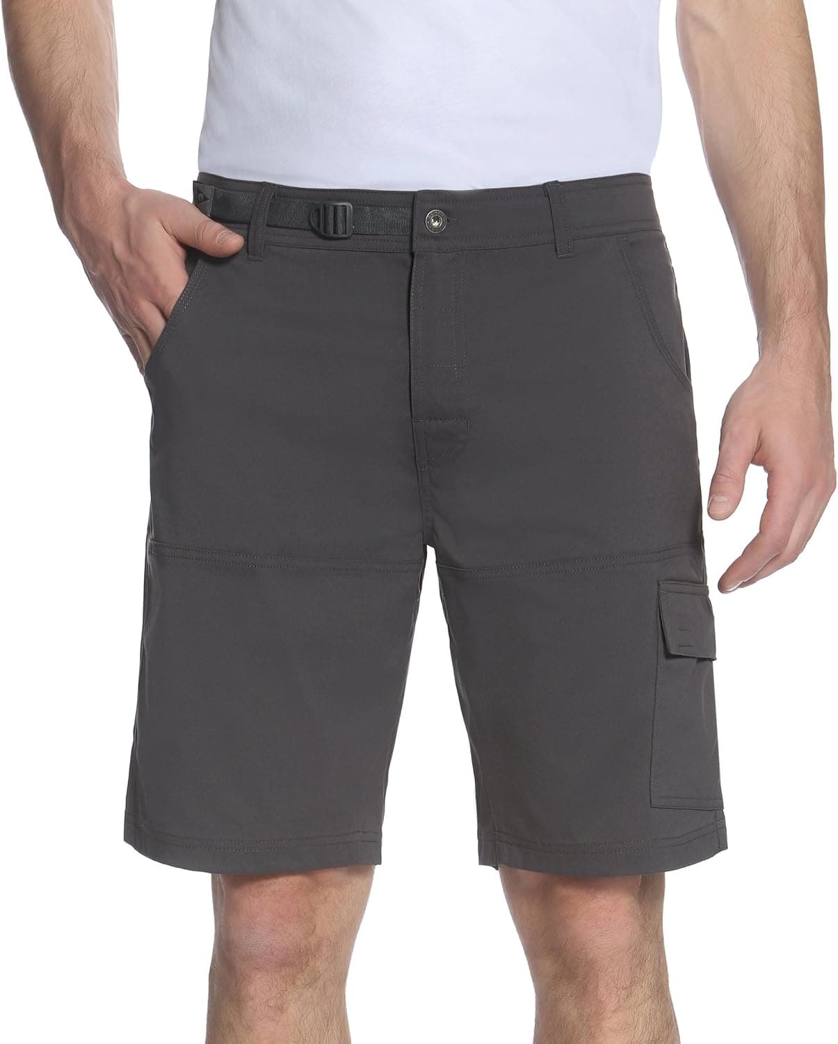 Gerry Stretch Cargo 5 Pocket Venture Flat Front Woven Hiking Shorts for Men