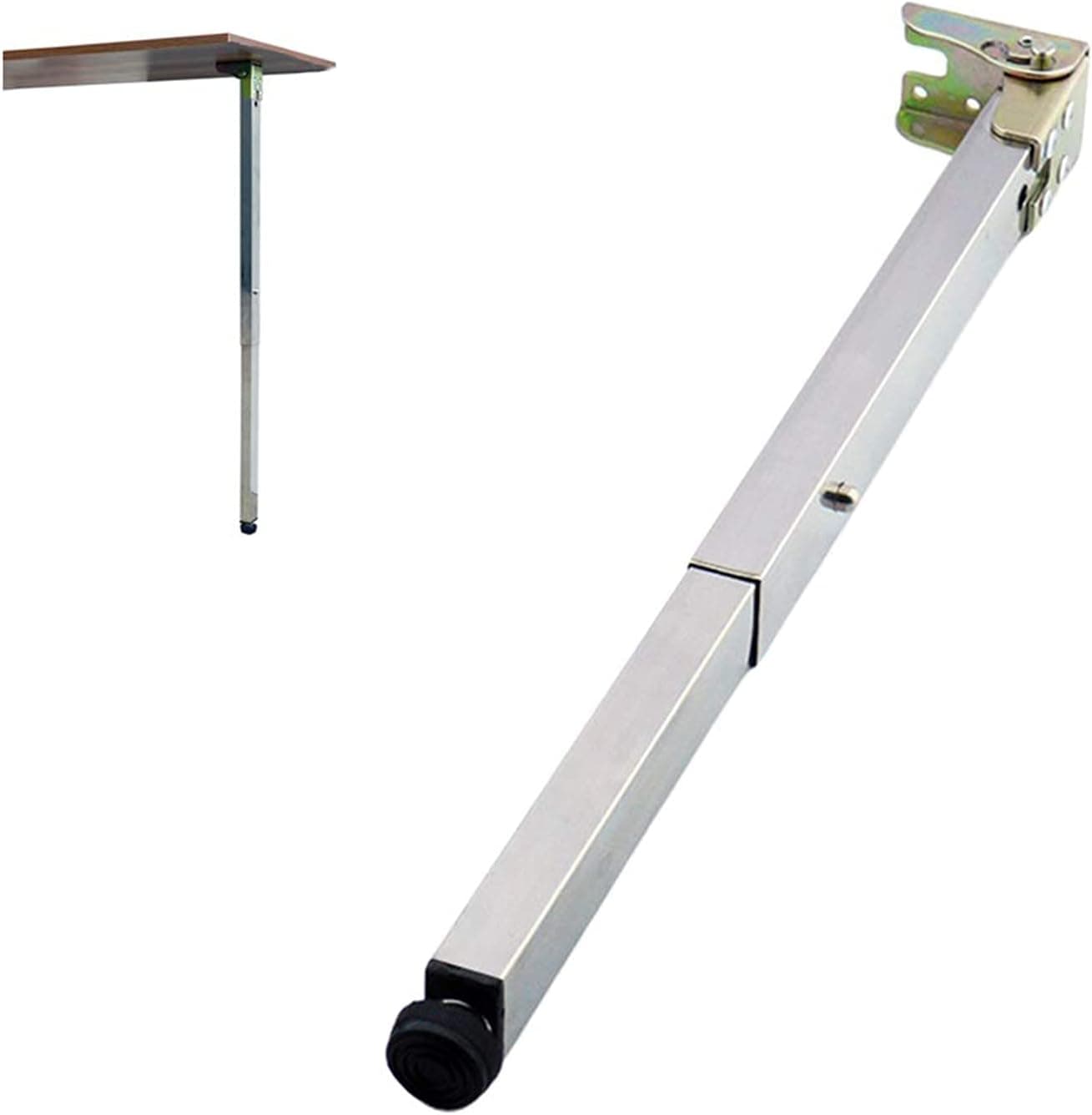 Stainless Steel DIY Furniture Table Legs,Folding Telescopic Bar Desk Legs,Push-Pull Lift Dining Tables Cabinet Legs,50-130cm,Adjustable Protective Base,with Screws (70cm/27.6in)