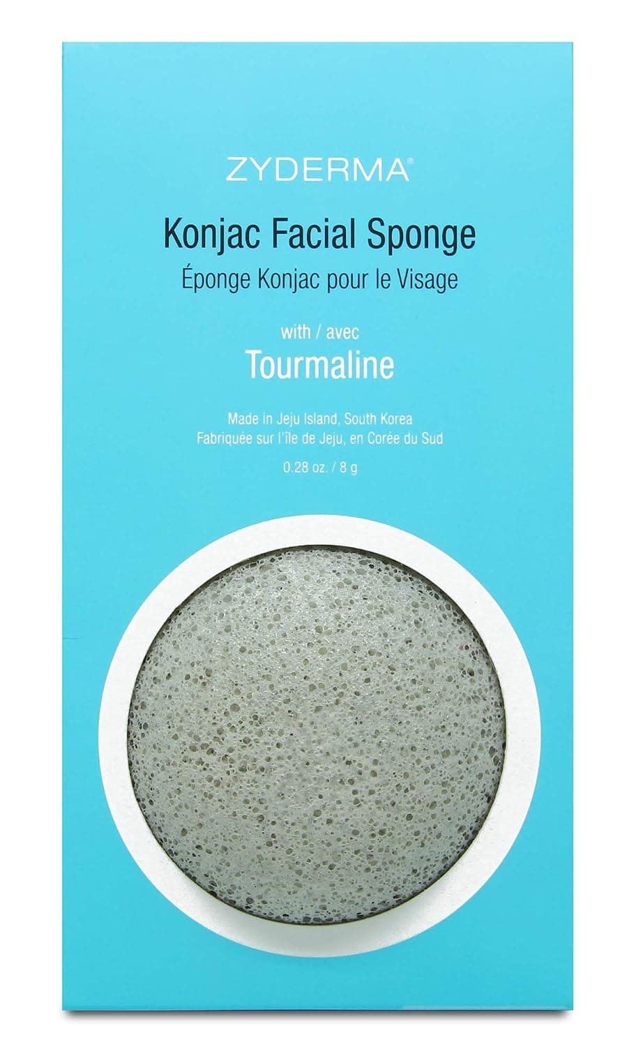 Zyderma - Natural Konjac Facial Sponge with Tourmaline