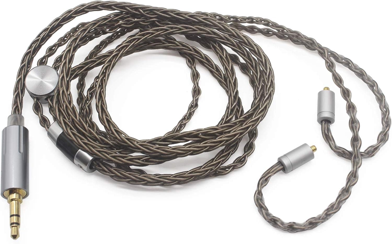 Youkamoo 3.5mm 8 Core Silver Plated Braided Earphone Replacement Upgrade Cable Silver Plated Wire Earphone Cable for SE215 SE425 UE900s TIN Audio T2 T3 BGVP (MMCX)