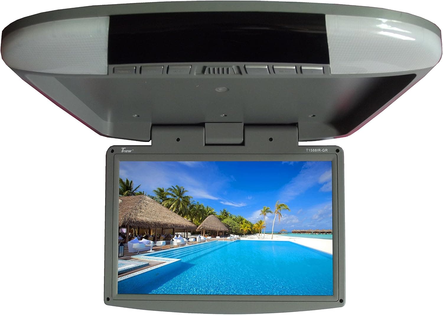 Tview T1588IR-GR Car Flip Down Monitor-Set of (Grey)