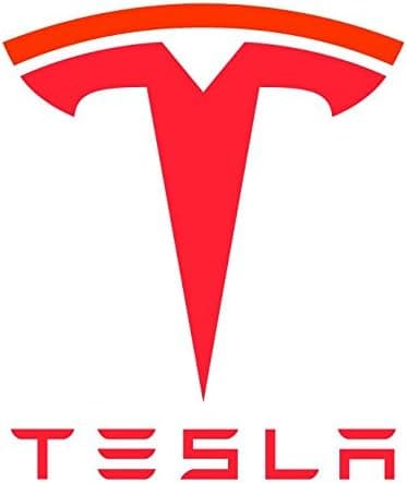 5" 12" Large Tesla Decal Decals Vinyl Sticker Car Truck Window Laptop Wall Art (12" (approx 9x12"), Red)