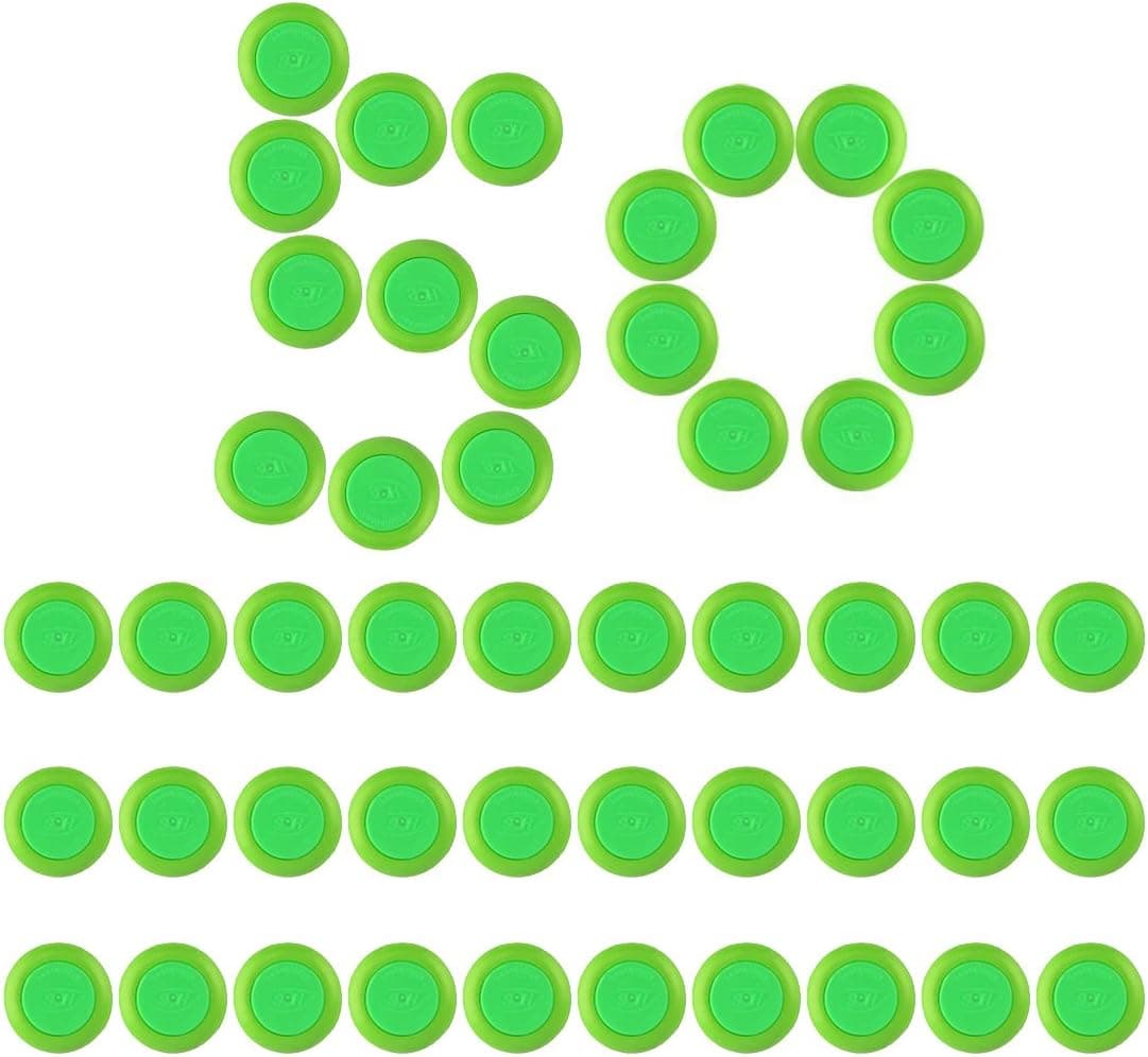 Yosoo Soft Refill Plate Bullet Darts for Nerf Vortex Blaster VIGILON NITRON Praxis Proton Green, 50pcs