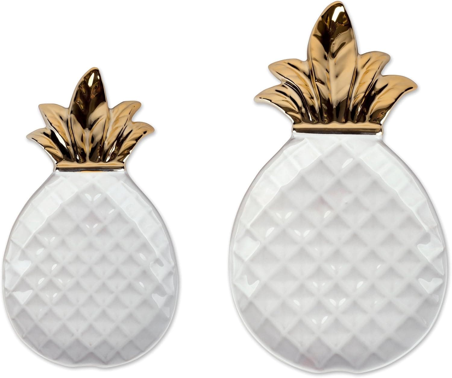 DII CAMZ38770 Gold Pineapple Plate Large S/2