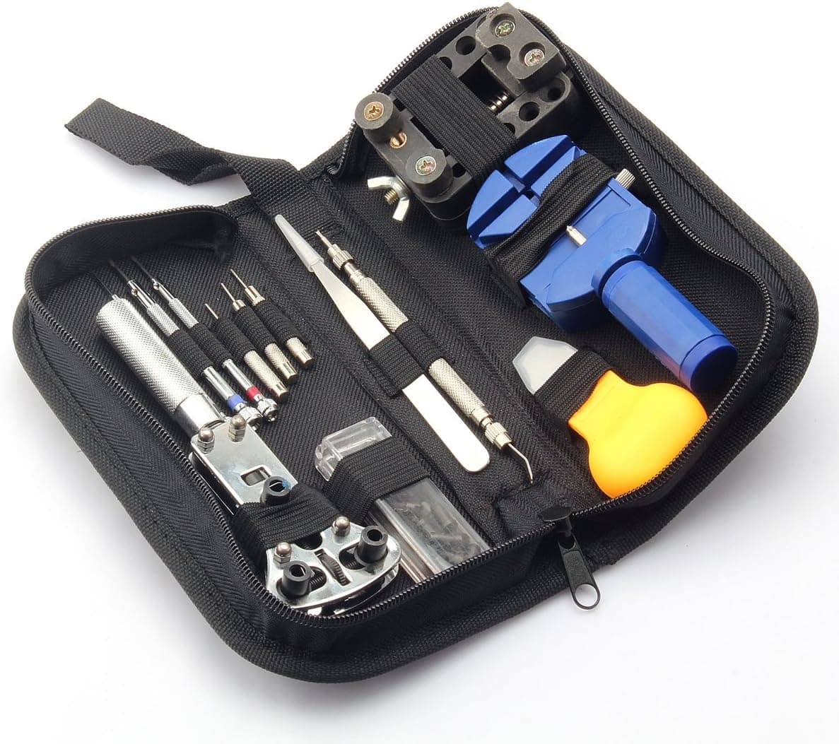 Dazone 13 in 1 Watch Repair Tool Kit Opener Link Remover Spring Bar Tool Carrying Case Repair Remover Kit Set Pin Screwdriver Watch Fixing Kit 13 Pcs Included