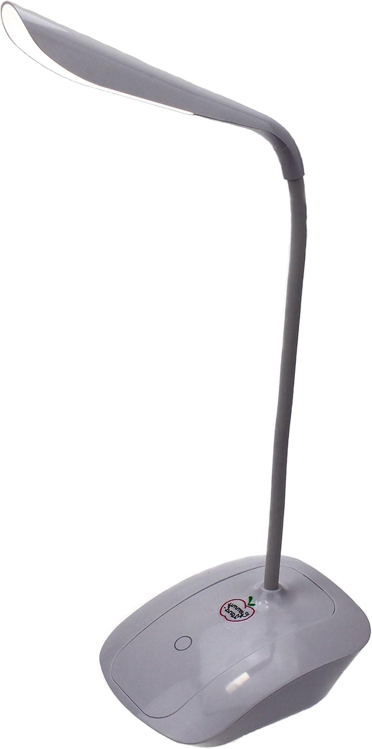 Eye-Care 3W 32 LED Portable Lamp(USB Rechargeable, Touch Sensor 3-Color Temperature Light, 3-Level Brightness, Timer Switch, Flexible Gooseneck, Self Stand, In Lampholder, Or Clip Anywhere, White)