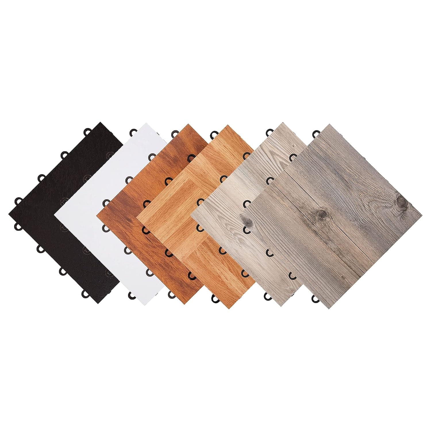 IncStores 3/8" Thick Snap Together Dance Flooring Tiles | 12”x12” Printed Vinyl Dance Floor Tiles for Practice & Performance | Dark Maple | 32 Tile Pack
