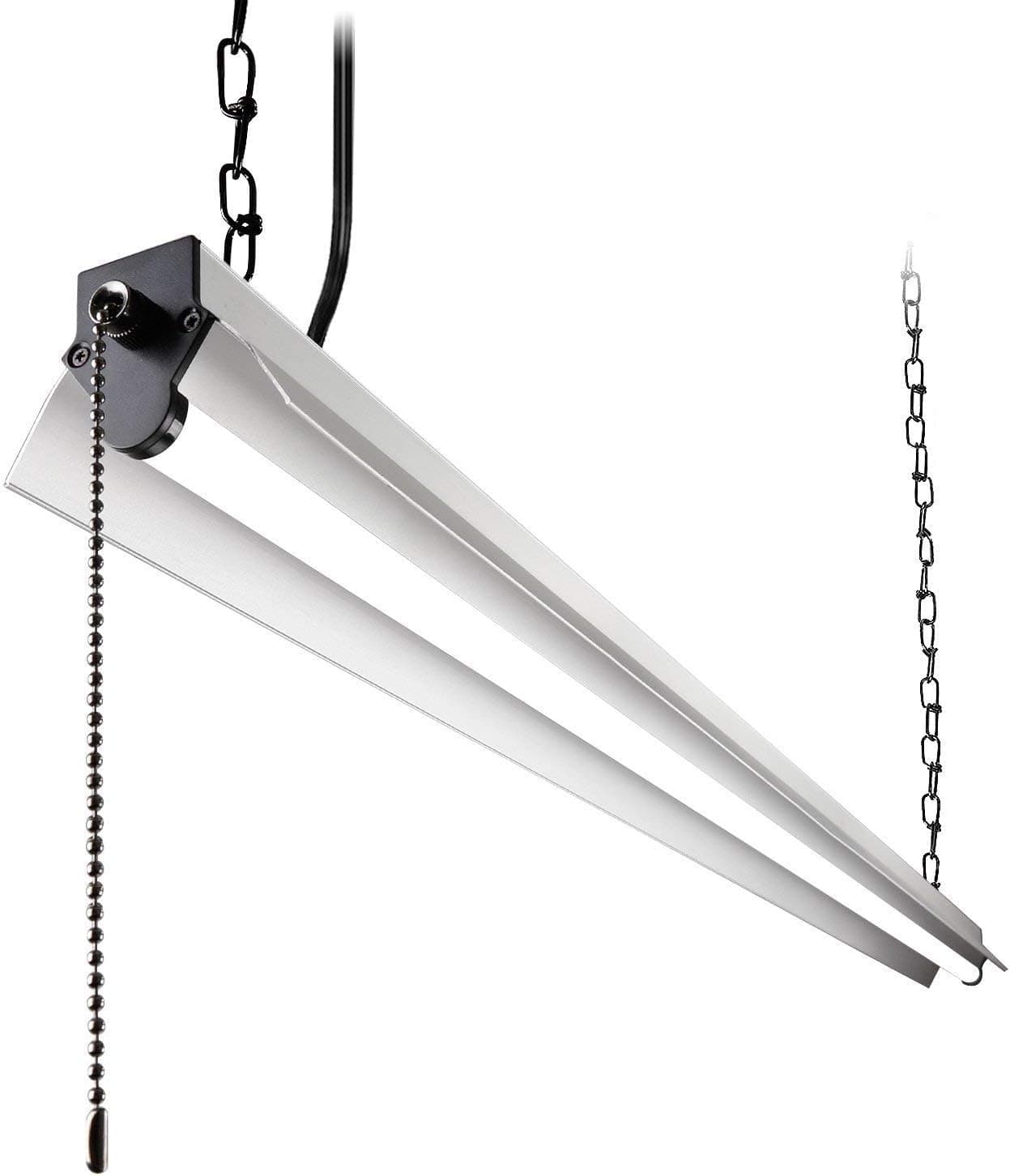 LEONLITE LED Shop Light, 40W 4ft Utility LED Linear Light Fixture with Cord Switch, Energy Star & ETL Listed, 4000K Cool White,  5-Year Warranty