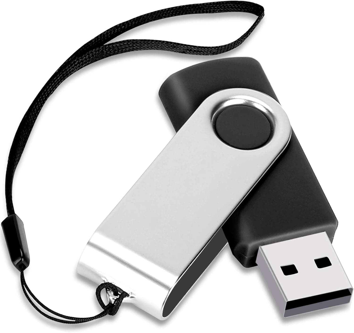 1TB USB Memory Stick, USB Flash Drive Thumb Drive with Lanyard (Black)