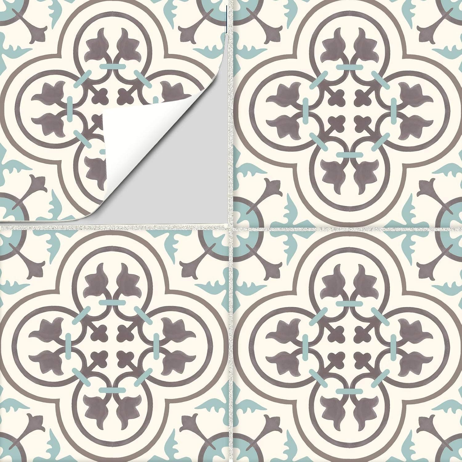 SnazzyDecal Tile Stickers 40pc 4x4in Peel and Stick for Kitchen and Bath M300-4