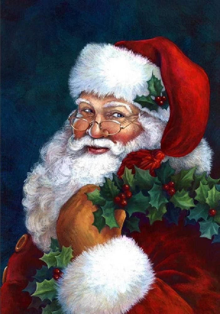 najiaxiaowu Classic Jigsaw Puzzle 1000 Piece Adult Children Puzzle Wooden Puzzle DIY Santa Claus Carrying a Gift Modern Home Decor Festival Gift Wall Art 75x50cm