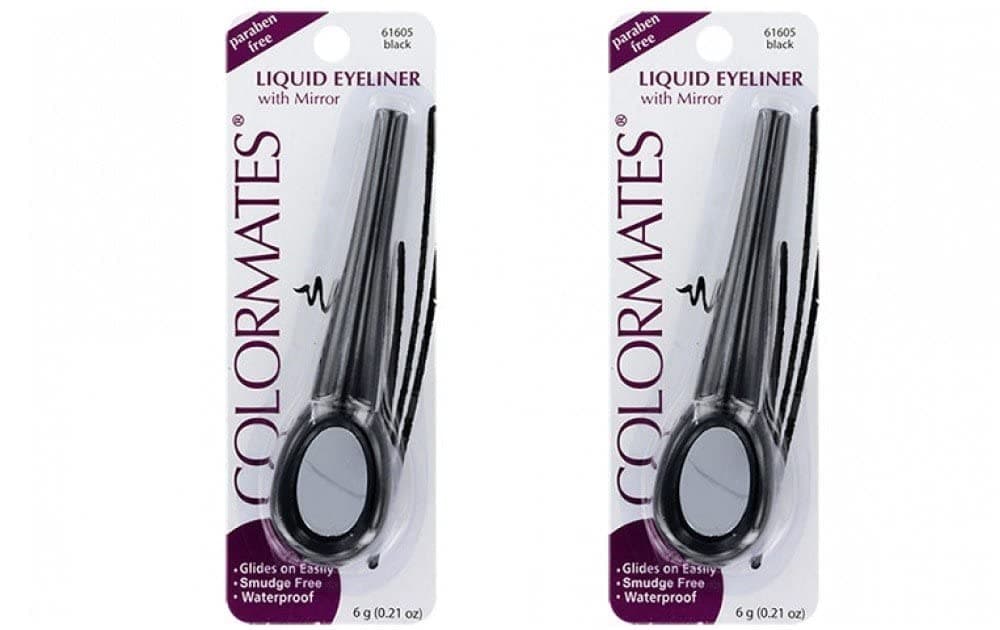 Colormates Liquid Eyeliner w/ Mirror - Black (pack of 4)